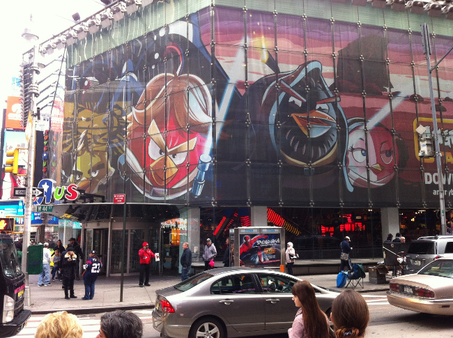 Angry Birds na Time Square (Foto: mynerdblog)