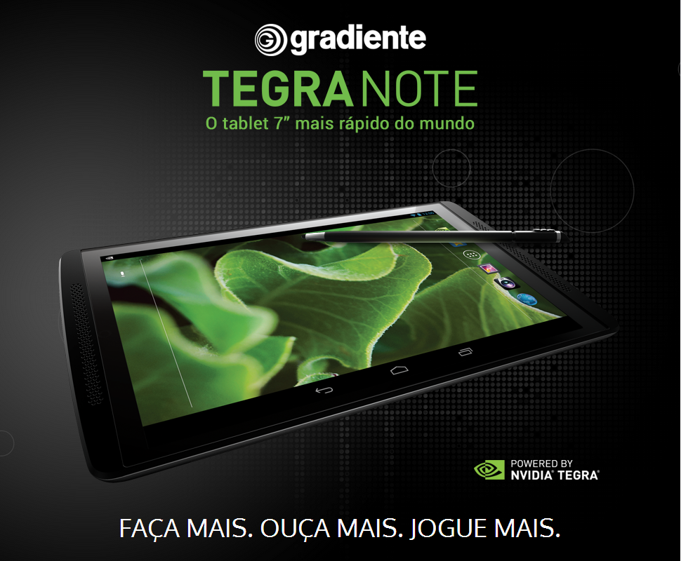 Tablet da NVidia será produzido no Brasil pela Gradiente, aparelho apresenta hardware robusto por um preço compatível
