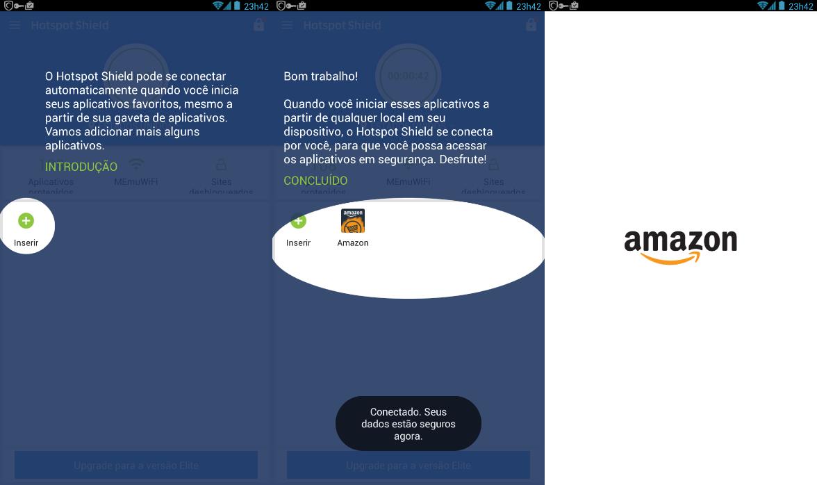 Sempre abra o APK do Amazon Underground pelo aplicativo do Hotspot VPN