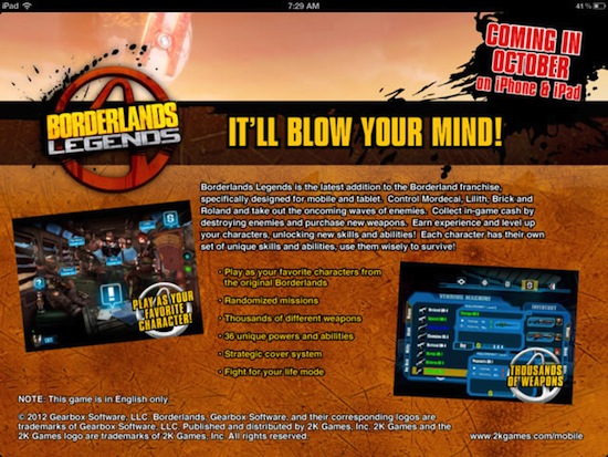 Anúncio-de-Borderlands-Legends Borderlands: Legends anunciado para iPhone e iPad