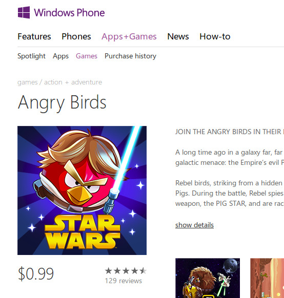 Angry-Birds-for-windows-phone-7 Angry Birds Space e Angry Birds Star Wars chegam para Windows Phone 7