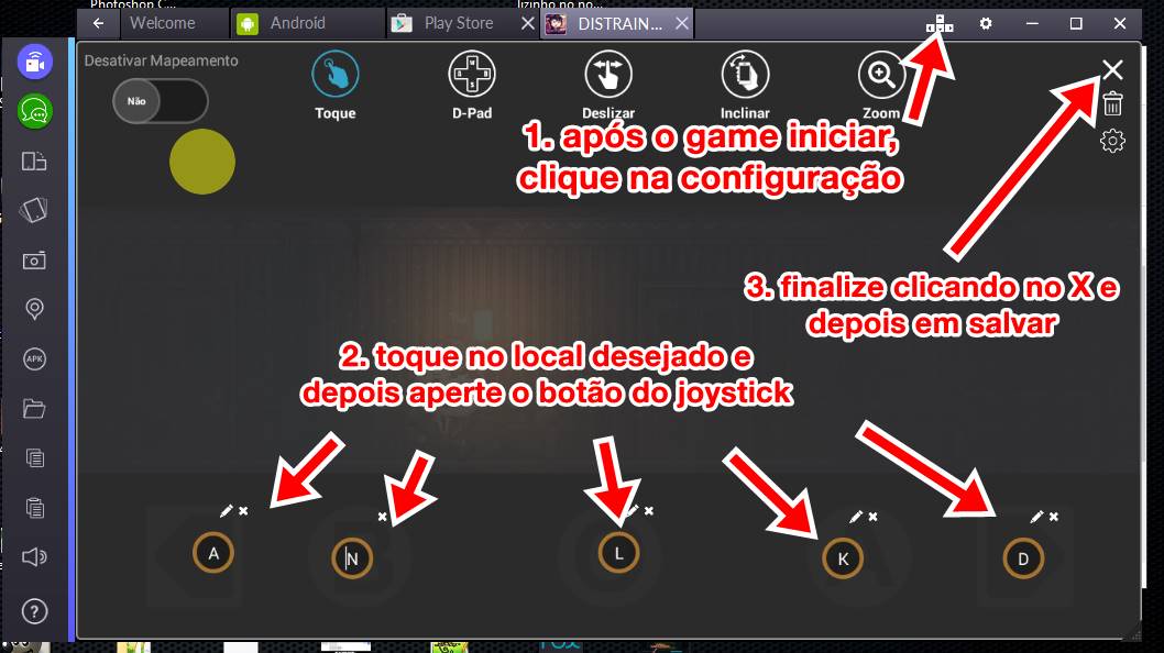 configuracao-botoes-emulador-bluestacks Como usar controles joysticks no BlueStacks (emulador do Android)