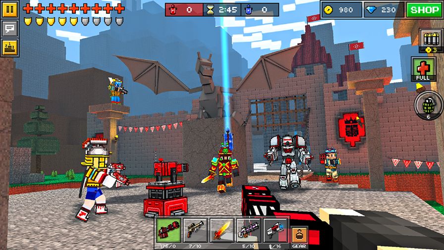 Minecraft de tiro: melhores shooters pixelados gratuitos! - Liga