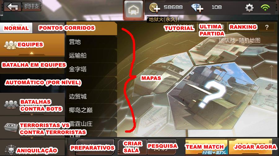 crossfire-mobile-traducao-android-1 CrossFire Mobile: dicas e tradução dos menus do game