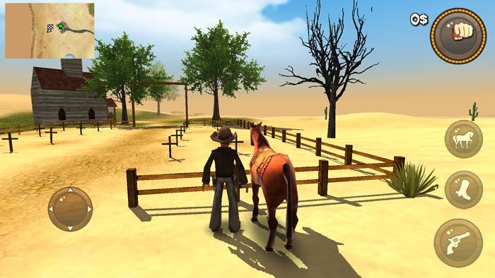 NOVO JOGO MUNDO ABERTO DE FAROESTE PARA ANDROID/IOS - Guns & Spurs 