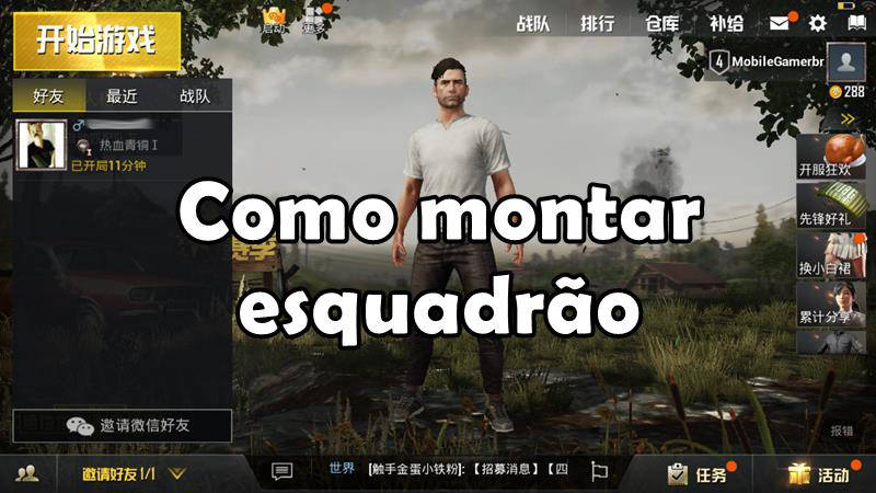 PUBG Mobile: como convidar um amigo para o seu esquadrão