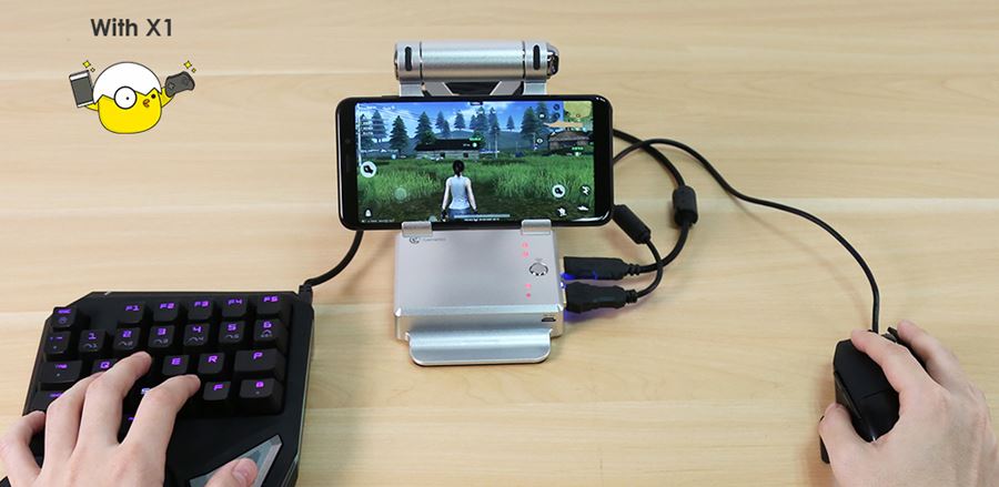 GameSir-X1-BattleDock-Converter-Keyboard-and-Mouse-Adapte-for-PUBG-Mobile-games-AoV-Mobile-Legends-RoS PUBG Mobile agora suporta oficialmente teclado, mouse e controles