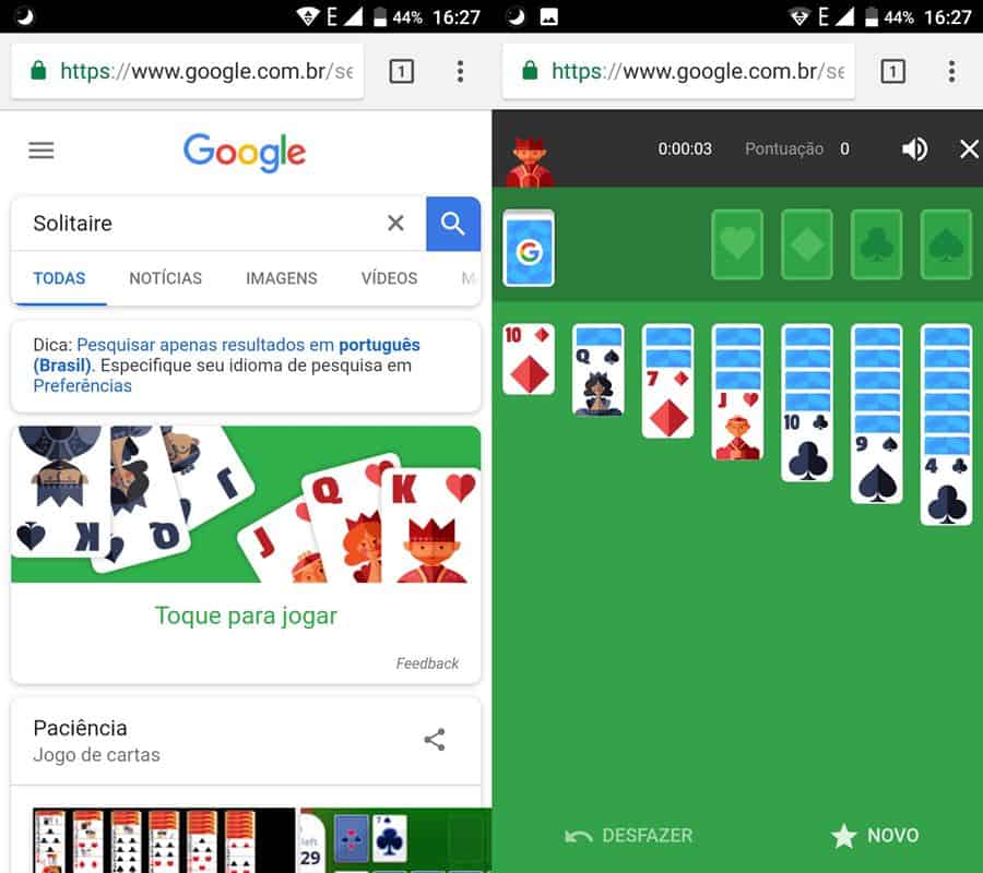 paciencia-direto-do-navegador-android Conheça 7 Jogos Escondidos no Celular Android