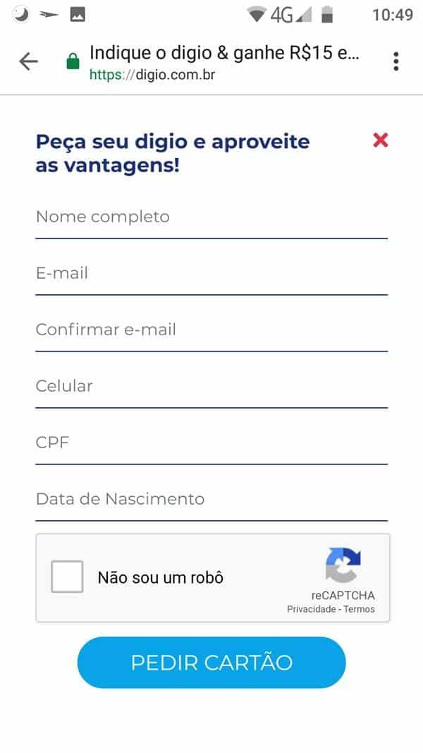 Convite Cartão Digio (mais como solicitar / fazer 