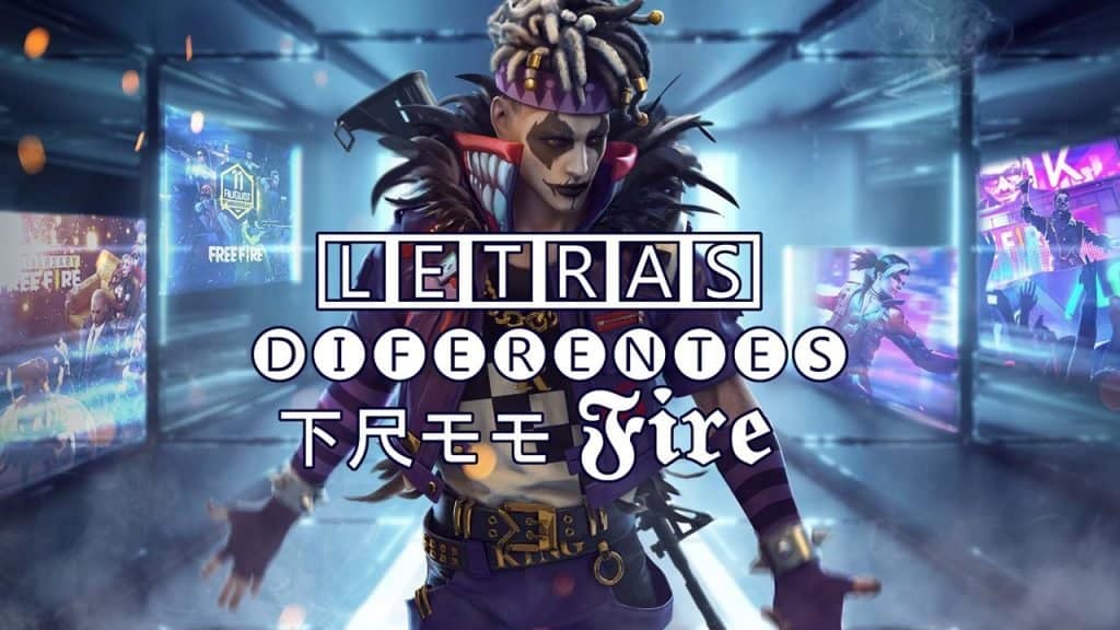 letras-diferentes-free-fire-1024x576 ⚡ 1.800 Nomes para Free Fire ᴋ᭄- Melhores NICK FF 2021 ⚡