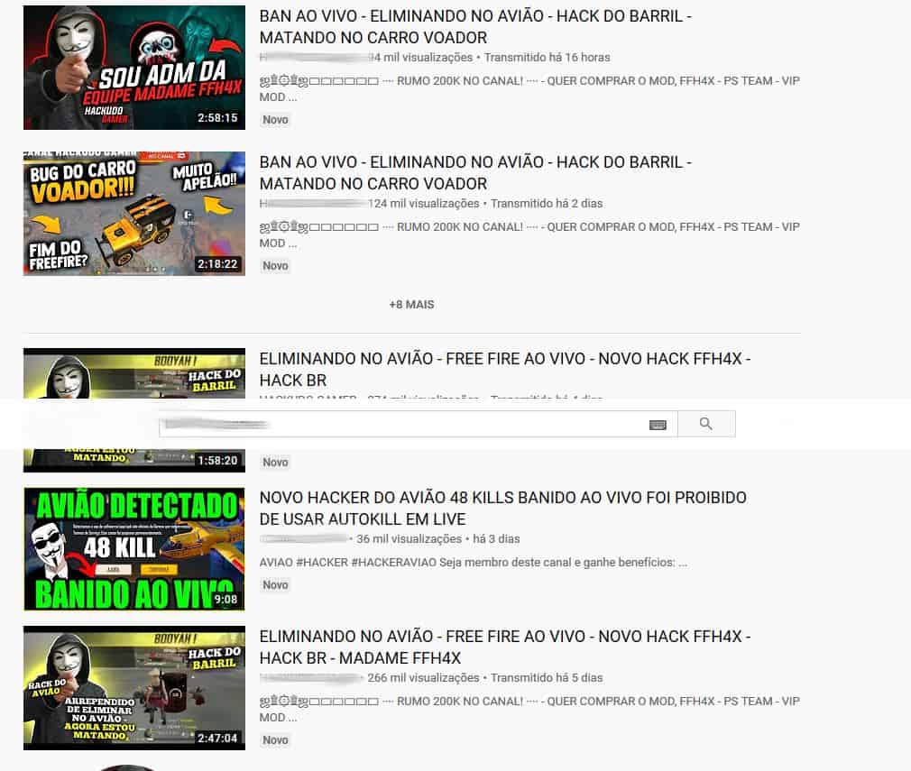 hackers-vendem-hack-free-fire-live-youtube Hackers vendem até 4 hacks diferentes para Free Fire em lives no Youtube