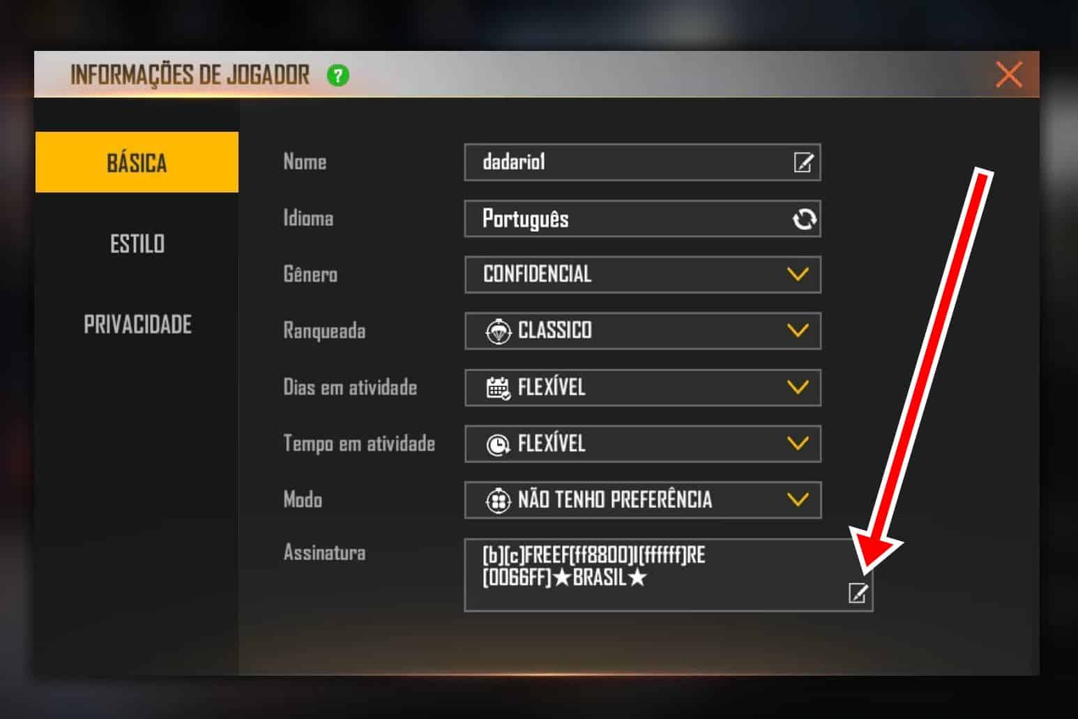 LETRAS E CÓDIGOS PERSONALIZADOS PARA BIO DO FF FREE FIRE 2021 - Breack iT