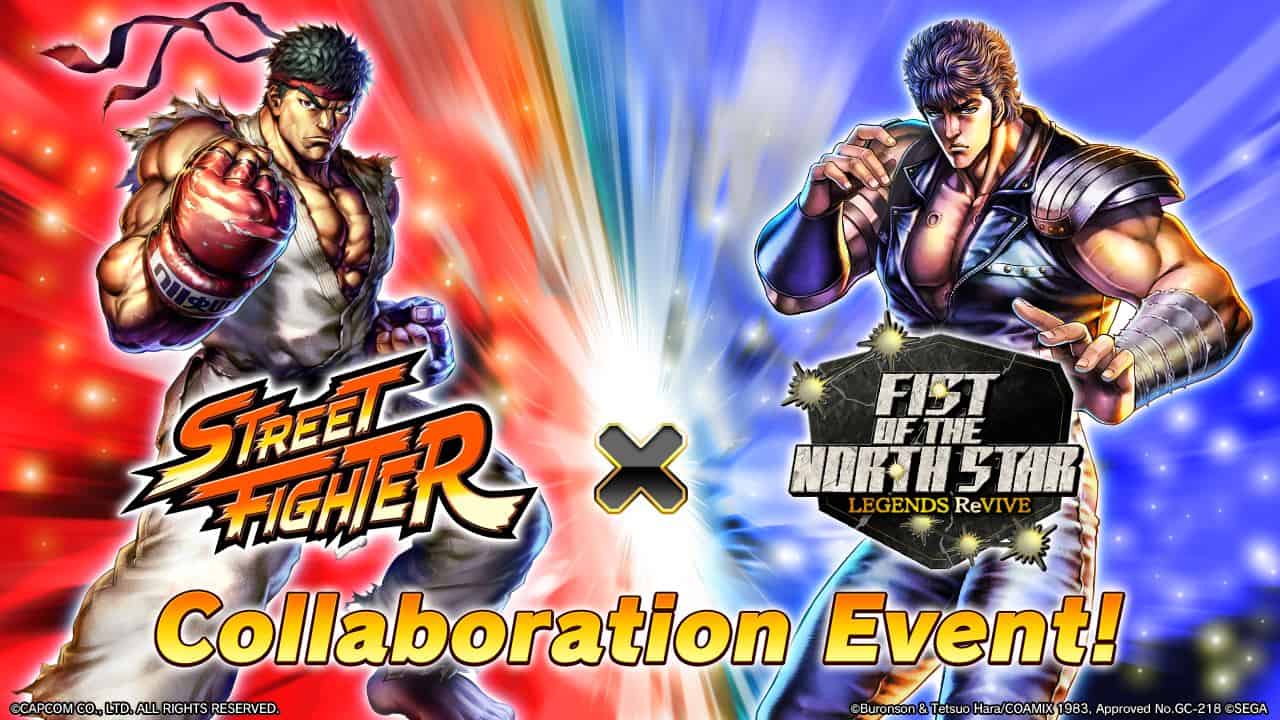 street-fighter-fist-of-the-north-star-colab Hokuto no Ken e Street Fighter juntos em Fist Of The North Star Legends Revive