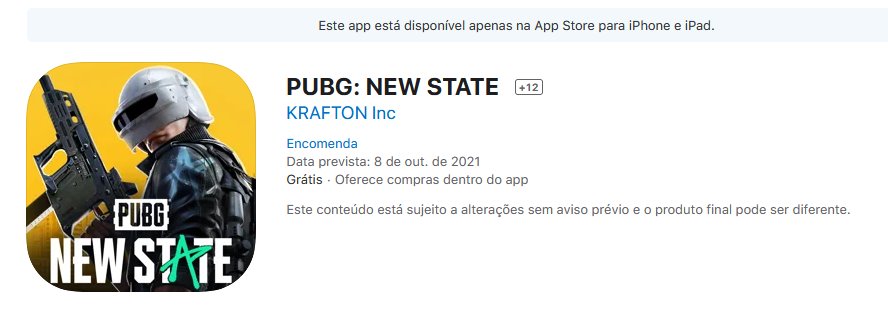 data-lancamento-pubg-news-state PUBG NEW STATE: página na App Store revela data de lançamento do game