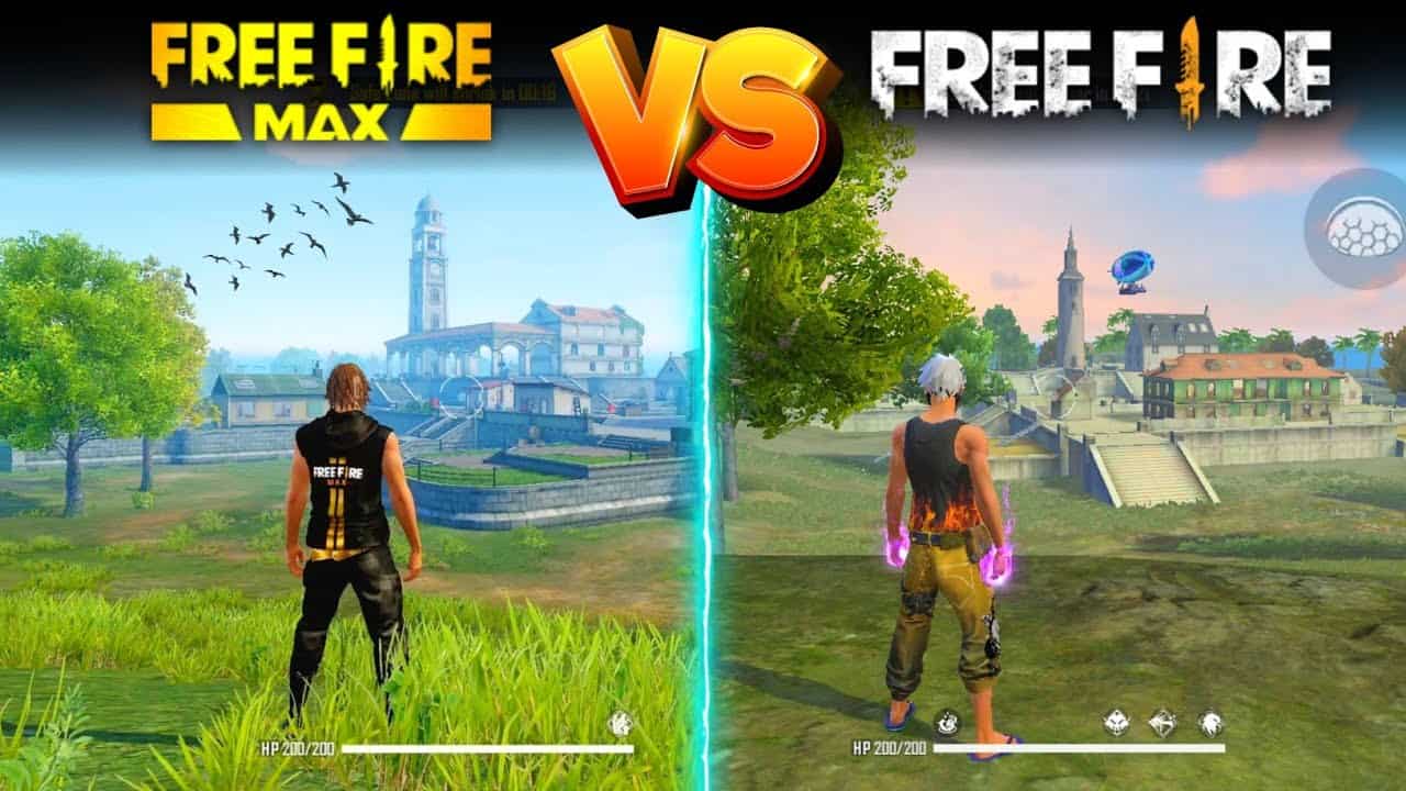 free-fire-normal-vs-free-fire-max Todas as mudanças de Free Fire Max (gráficas e de jogabilidade)