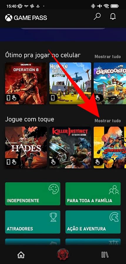 Os Melhores Jogos do Game Pass com comando Touch Screen para jogar no  xCloud