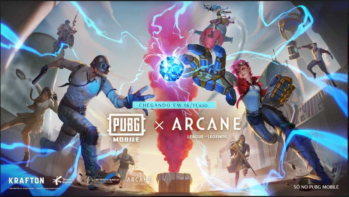 pubg-mobile-x-league-of-legends-arcane PUBG Mobile terá personagens e modos de "Arcane", série de League of Legends