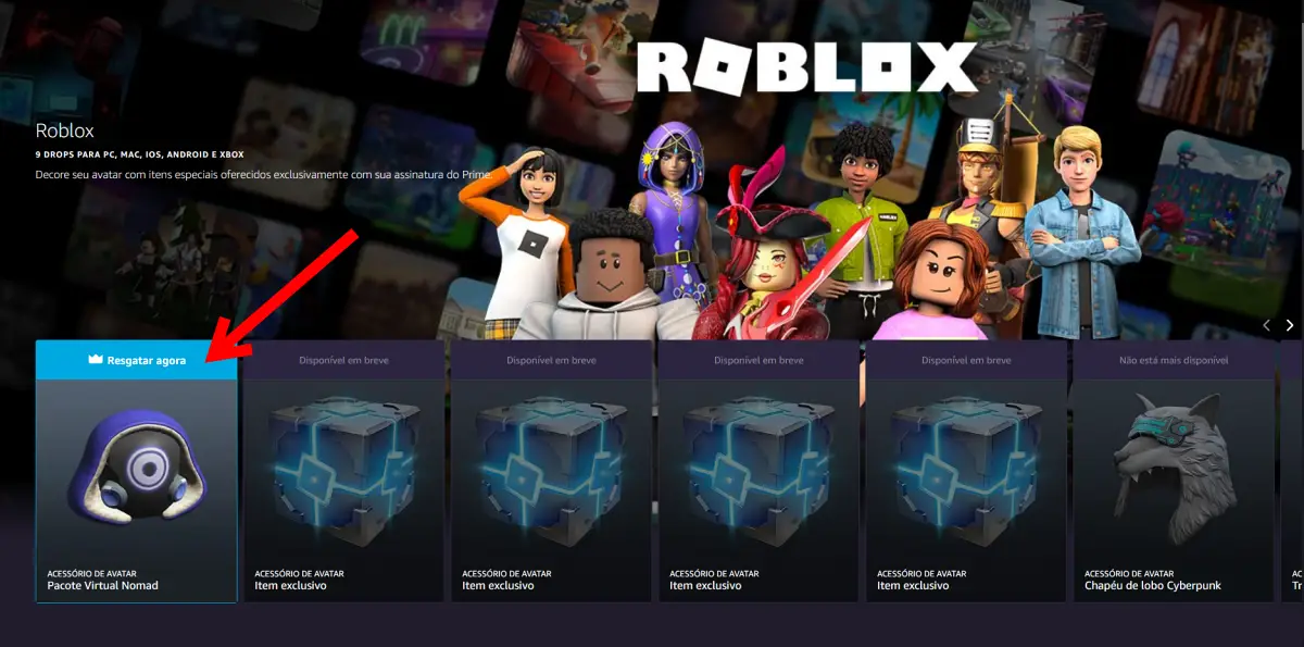 Roblox Events Leaks🥏 on X: 🟪Prime Gaming O Novo item do Prime