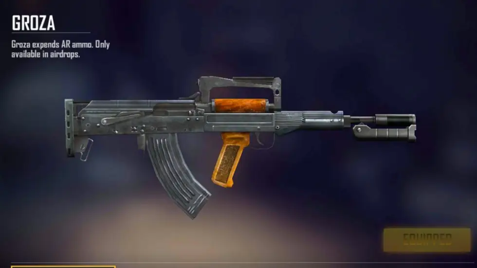 groza-free-fire Best Free Fire Weapons after update September 2022