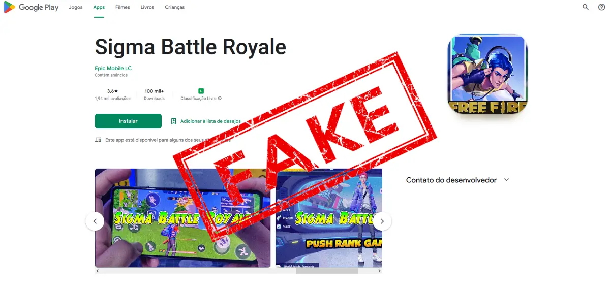 Como fazer download de Sigma? Battle Royale é removido da Play Store