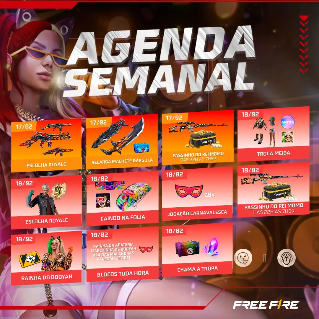 CODIGUIN Garena Free Fire julho 2022: códigos infinito, Anitta