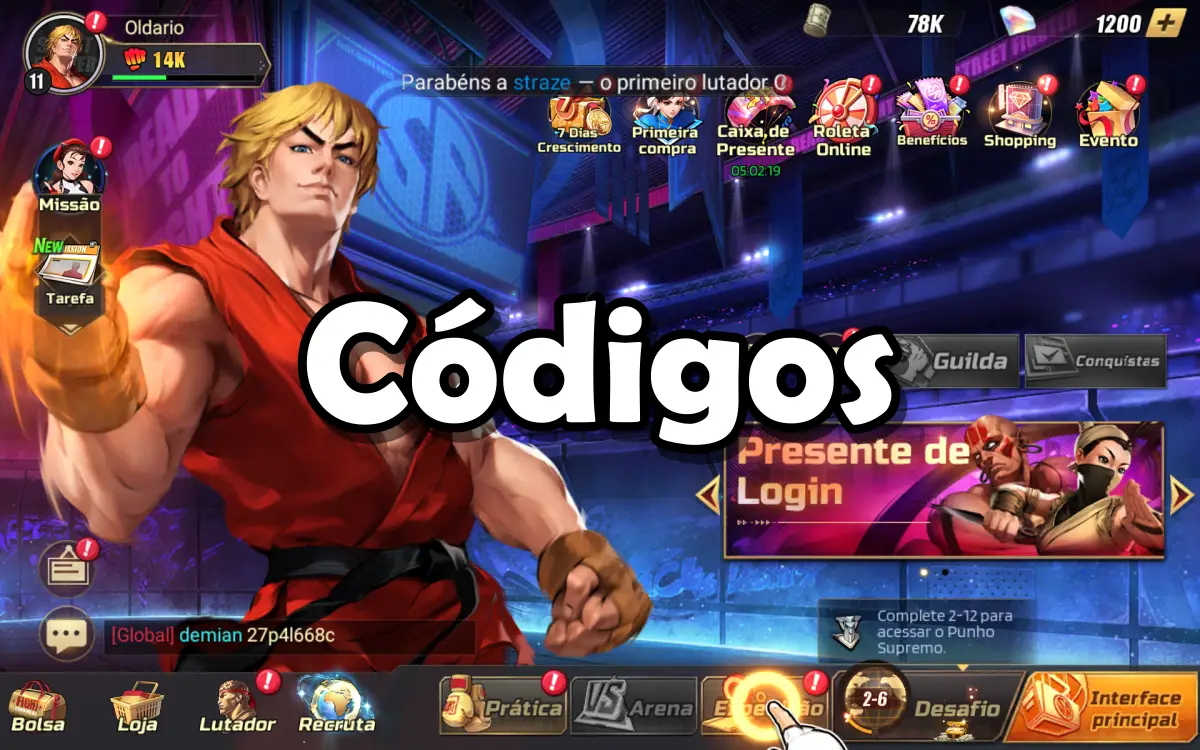 CODIGUIN FREE FIRE 2021: NOVOS CÓDIGOS FF DO STREET FIGHTER HOJE