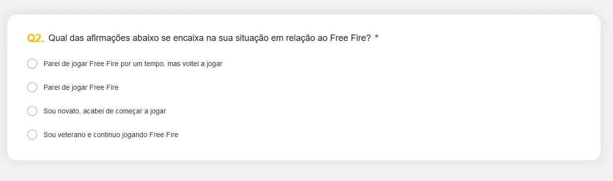 Letras separadas para Nicks e nomes do Free Fire