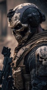 O Justiceiro - ou seria o Ghost do Call of Duty como uma skin feita por uma IA.