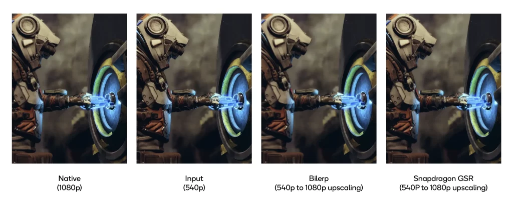 Tecnologia semelhante ao FSR, vai permitir que jogos mobile rodem em baixa resolução, mas ganhem upscaling com melhoramentos graças a algoritmos de IA. 