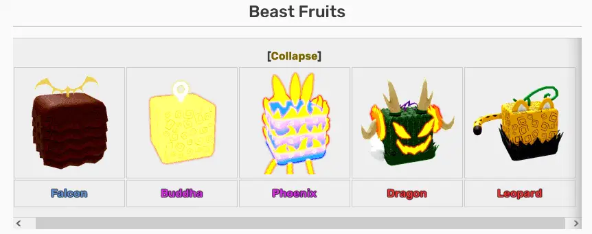 todas frutas miticas do blox fruit