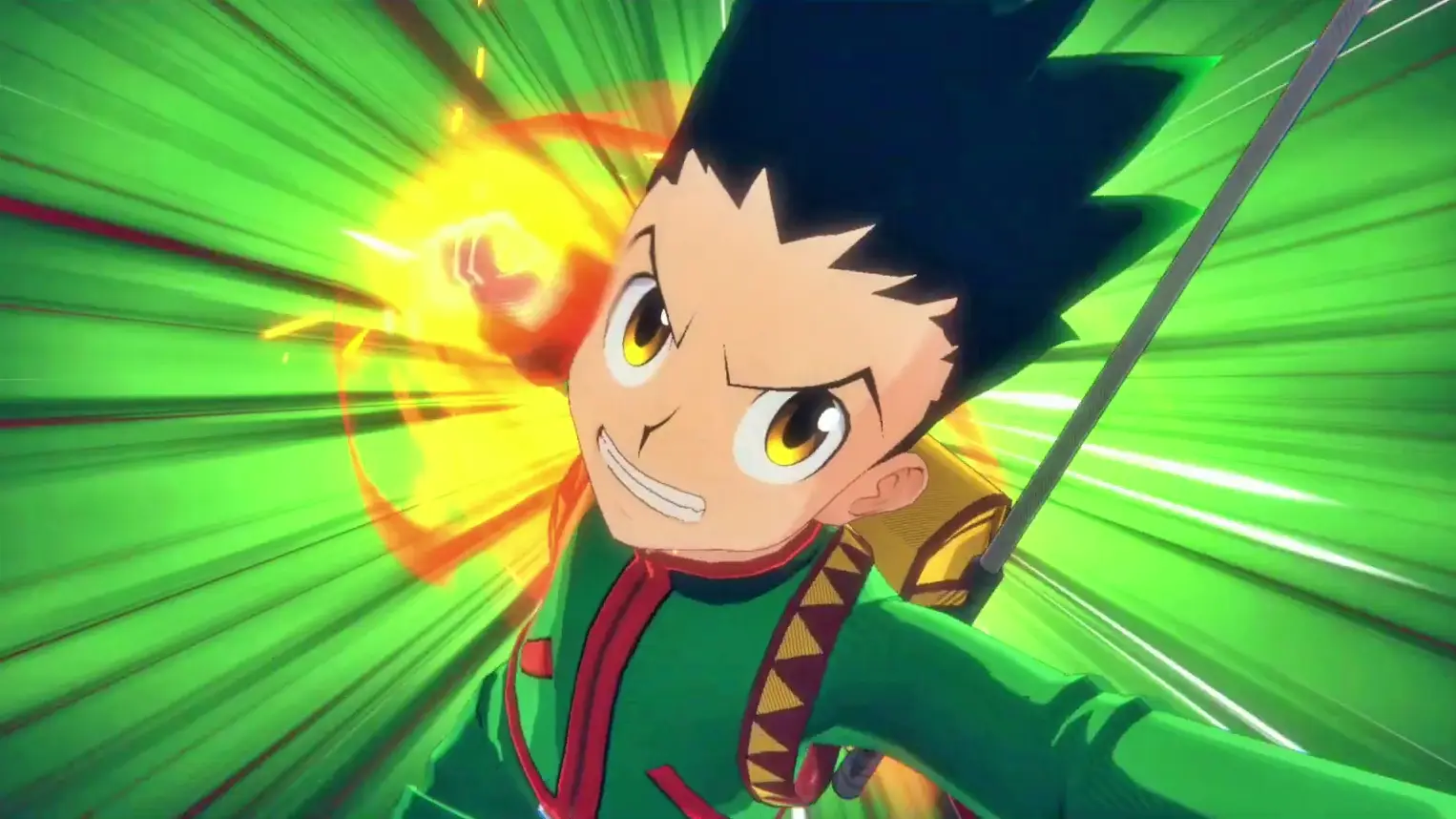 Confira os melhores jogos de anime para Android. Na image, personagem Gon (roupa verde e cabelo preto) pronto para desferir um ataque. 