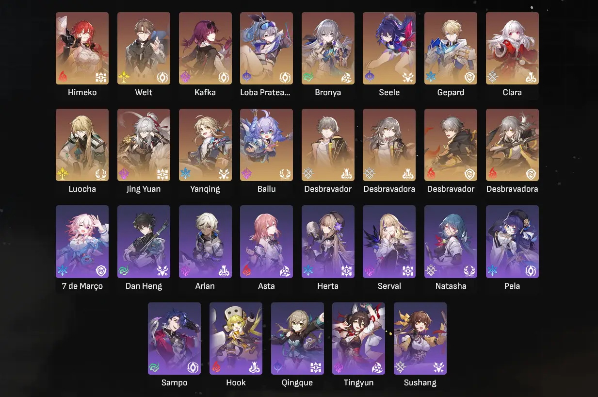 Personagens de Honkai Star Rail