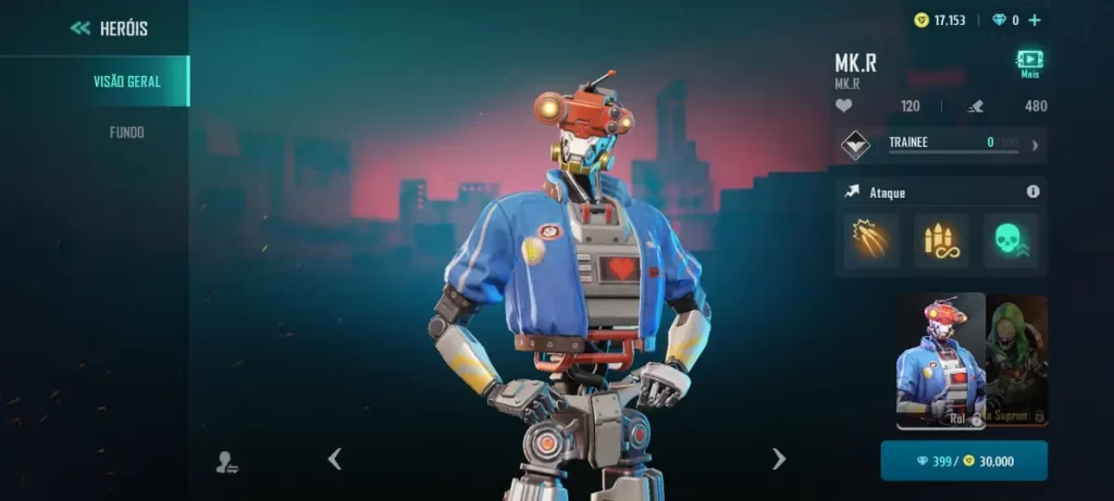 imagem de personagem robótico em Farlight 84