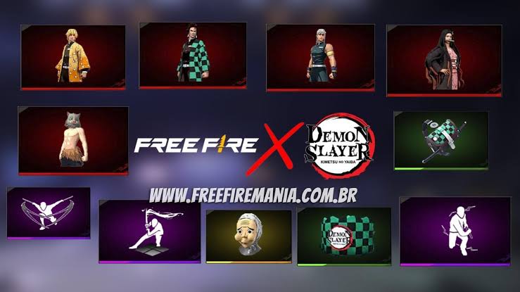 Freefire e Demon Slayer 