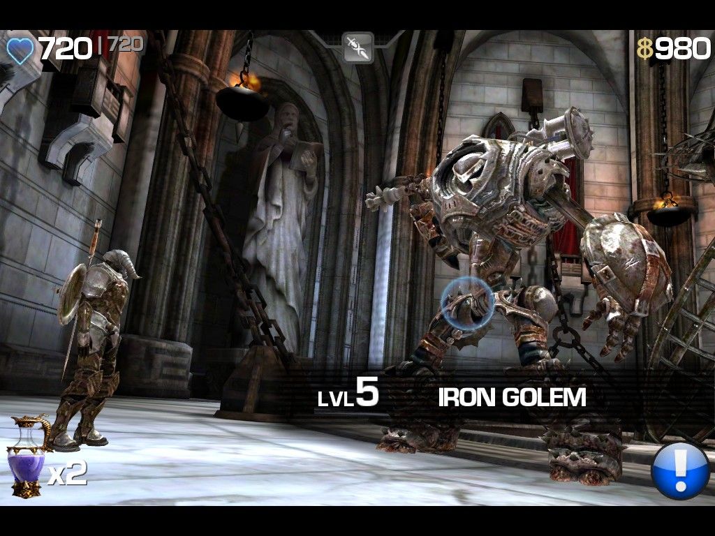 Cena de gameplay de Infinity Blade