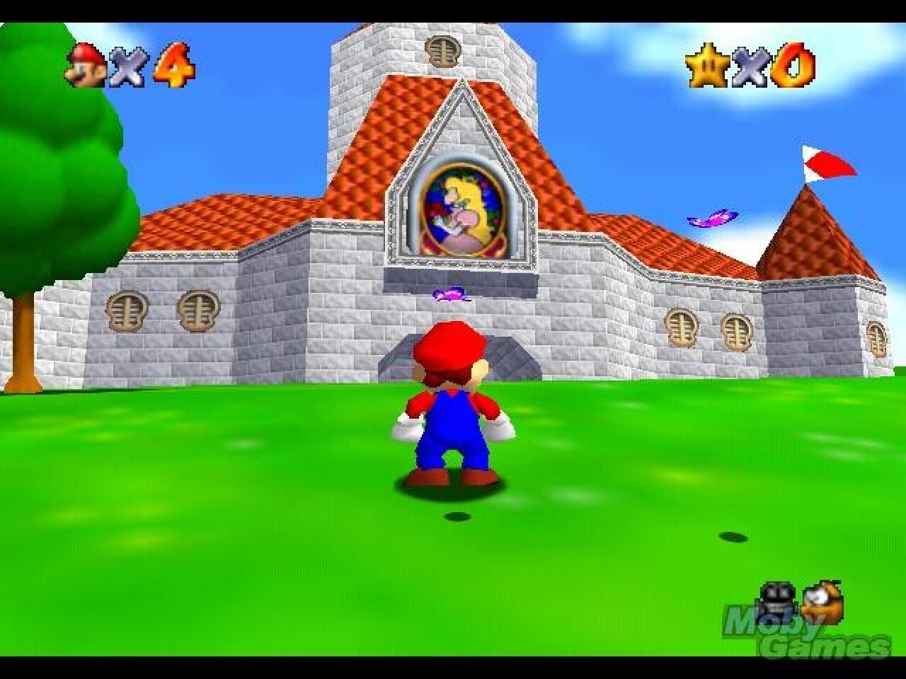 Cena de gameplay de Super Mario 64